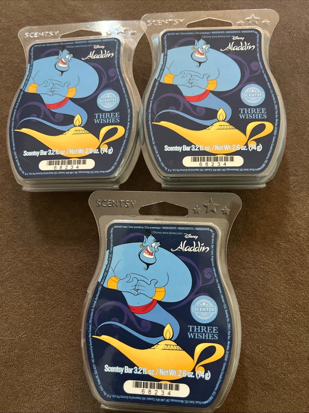 NEW Scentsy ALADDIN Three WIshes Bars - x3